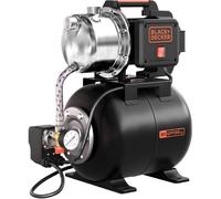 BLACK + DECKER - Pompe Auto-Amorçante 1100 W avec cuve Aspirateur - acier carbone 19L et pressostat mécanique