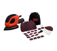 Black & Decker Ponceuse souris BEW230BC 55W – port d'extraction des poussières, 15 accessoires