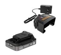 BLACK+DECKER POWERCONNECT Batterie 18 V 2,0 Ah + chargeur rapide 1 A Noir, Batterie au lithium avec indicateur d'état de charge