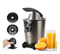 BLACK+DECKER - Presse-Agrumes à Levier 350W | Moteur AC Pro | 2 Cônes | Corps Inox | Réservoir 0,65L/Versement Continu | Anti-Goutte | Filtre Pulpe | Pièces Lavables Lave-Vaisselle | Sans BPA