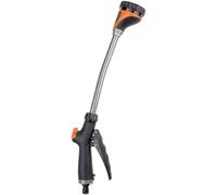 BLACK+DECKER Pulverisateur Lance Telescopique 50cm - Pistolet Arrosage avec 9 Positions - pour Tuyau de Jardin - Débit d'eau Réglable - Plastique - Noir/Orange