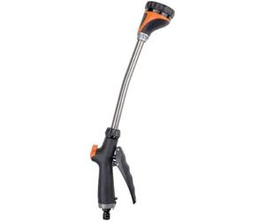 BLACK+DECKER Pulverisateur Lance Telescopique 50cm - Pistolet Arrosage avec 9 Positions - pour Tuyau de Jardin - Débit d'eau Réglable - Plastique - Noir/Orange
