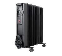Black+Decker - Radiateur d’Huile BXRA1500E | 1500W | 2 Niveaux de Puissance | 10 Éléments 140 mm | Thermostat Réglable | Sécurité Surchauffe | Roues & Poignée | Pour Pièces jusqu’à 15 m²