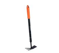BLACK+DECKER Râteau avec Houe Jardinage Outillage - Réglable en Longueur 66-101 CM - Cultiver et Désherber - Noir/Orange