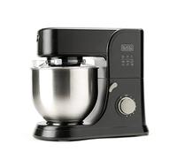 Black & Decker Robot pâtissier BXKM1001E 1000W 8 vitesses Turbo rotation planétaire inox Noir