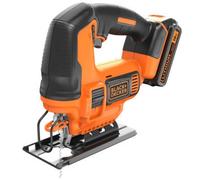 Scie sauteuse pendulaire sans-fil BLACK+DECKER 18V - 1 batterie 2,0 Ah - 1 lame bois - 1 chargeur