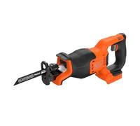 BLACK+DECKER Scie sabre sans fil Brushless avec éclairage LED et 6 lames incluses, outil seul sans batterie, BLCR78NAZ-XJ