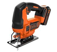 BLACK+DECKER Scie sauteuse - 18V - 2,5 Ah - 1 batterie - 1 lame pour le bois - Livrée en boite de rangement, BDCJS18E1-QW