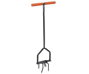BLACK+DECKER Serpette de Jardin avec cliquet - Tête rotative - Poignée Ergonomique - Cultiver et désherber - Noir/Orange