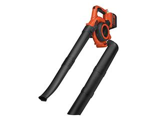BLACK+DECKER Souffleuse à Feuilles et Aspirateur à Batterie GWC3600L20 avec Hachoir et Sac de Collecte de 17,5l, Avec Fonction Power Select, Avec Batterie Lithium-ion 36 V, 2,0 Ah GWC3600L20-QW Noir/Rouge