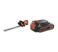 BLACK+DECKER Taille-Haies Sans Fil 18V, Taille-Haies Electrique 45 cm avec Batterie 2 Ah, Ecartement 18 mm & Batterie Lithium 18V 2 Ah, Compatible avec Tous Les Outils 18V BLACK+DECKER