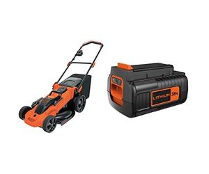 BLACK+DECKER Tondeuse 48 cm sans Fil, Tondeuse à Gazon Electrique 36V avec 2 Batterie 36V 2 Ah, 7 hauteurs réglables & Batterie 36 V Li-ION 2,0 Ah pour Les Travaux de Bricolage