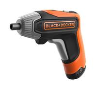 BLACK+DECKER - Tournevis Electrique BCF611CK-QW - 3.6V, 180 Tr/min, 5.5 Nm, Charge Complète En 1h, Lampe LED Intégrée, Orange - 1 Coffret, 10 Embouts De Vissage, 1 Chargeur 2A Micro USB