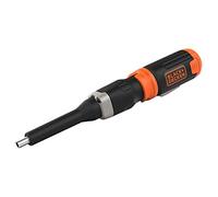 BLACK+DECKER Tournevis sans fil BCF601C-XJ - 180 trs/min - 2,5 Nm - 5 embouts de vissage et 5 piles AA, Orange, 6.0V