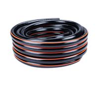 BLACK+DECKER Tuyau d'Arrosage 25M - Tuyau Jardinage ⌀12mm - Outillage de Jardin - Max. 6Bar - PVC - Noir/Orange