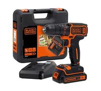 BLACK+DECKER Perceuse-visseuse sans fil, compacte et légère, chargeur inclus, coffret 1 batterie