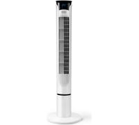 BLACK+DECKER Ventilateur de tour, Ventilateur de tour à oscillation automatique, 45W, télécommande, affichage LED, 102 cm, blanc