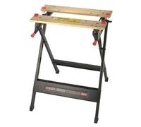 BLACK+DECKER WM301-XJ Etabli-étau pliable grand format, Noir, Marron, 115 mm