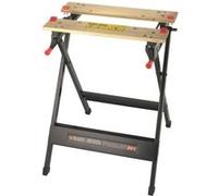 BLACK+DECKER WM301-XJ Etabli-étau pliable grand format, Noir, Marron, 115 mm Noir G