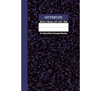 Black & Deep Indigo Marble School Notebook - Grid, 96 Pages, 5.5" x 8.5", Soft Matte Cover: For schoolwork, math, science, creative projects, and daily planning