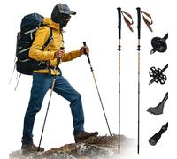 Black Diamond BâTons De RandonnéE, 110-130 Cm, Pliables, 1 Paire avec Accessoires Tout Terrain, Ultra LéGers, Amortissant Les Chocs, Pliables pour La RandonnéE, Le Camping (Doré) Baton De Marche