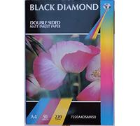 Black Diamond Lot de 100 feuilles de papier photo mat double face 220 g/m² Format A4