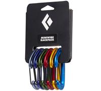 Black Diamond - Lot de 6 mousquetons colorés - Miniwire Rackpack - Noir Noir