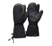 Black Diamond - Moufles d'alpinisme imperméable et chaude en PrimaLoft® - Alpine 3-Finger Mitts Black Carbon en Cuir - Taille S - Gris Gris S