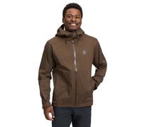 Black Diamond Veste à capuche Fineline Stretch Shell imperméable Marron foncé Taille S