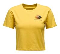 Black Diamond Faded Crop Short Sleeve T-shirt Jaune S Femme