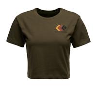 Black Diamond T-shirt Femme Faded Crop manches courtes XL Dark Moss