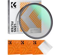 Black Diffusion Filter 1/4 58 mm and 3 Vacuum Packed Cleaning Cloths Black-Mist Cinematic Effect Filter for Digital Camera Lens (K-Series)