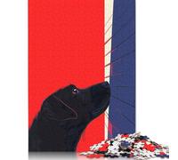 Black Dog by Brick Wall Puzzle 1000 Pièces Educa Jouet en Bois Jeu D'Intelligence Décoration Intérieure Jeu Éducatif Challenge Toy Adultes & Enfants des 14 Ans 1000pcs (38x26cm)