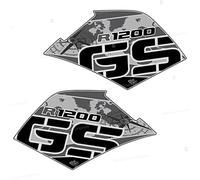 BLACK DOVES GRAPHICS 2 Autocollants 3D Réservoir Latérales Protection Moto 3D Gris Compatible R 1200 GS Adventure 2006-2013
