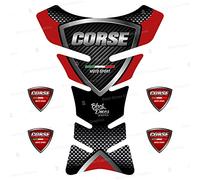 BLACK DOVES GRAPHICS Protection de réservoir adhésive en résine compatible avec moto Ducati Corse