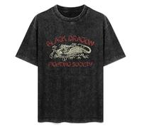 Black Dragon Fighting Society 1967 Vintage T-Shirt Printed Tee Graphic Top for Men Black Shirt L