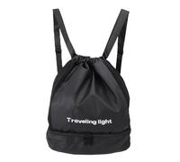 Black Draw String Sac de fitness pour hommes, sac à dos avec cordon de serrage pour femme, sac à dos de sport, sac à dos étanche avec cordon de serrage, sac de fitness sec, Default