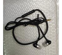 Black Écouteurs portables à fermeture éclair, 3.5mm, m-x, prise audio, oreillettes matinales avec micro, mains libres, MP3, casque pour téléphone portable, PC ""Nipseyteko