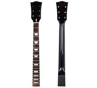 Black Electric Guitar Neck Replacement DIY Parts Replacement 22 Fret Maple Guitar Handle Rosewood Fretboard Binding for String Instrument Changing Strings Repair(1 Pcs)