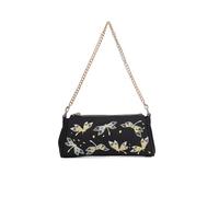 Black Embroidered Handbag Clutch Small Square Bag With Hand Embroidery