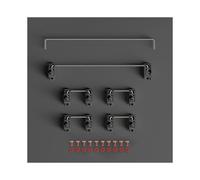 (Black)EQUALZ V3 Stabilizers PCB Mounted Screw-in Mechanical Keyboard Satellite Axis