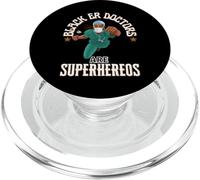 Black ER Doctors are Superheroes Cadeau de Reconnaissance PopSockets PopGrip pour MagSafe
