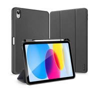 (Black) Étui en cuir à rabat magnétique DUX DUCIS série Domo pour iPad 10e génération 10,9 pouces (2022-2025)