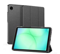 (Black) Étui pour Samsung Galaxy Tab A9/A11 DUX DUCIS Domo Series, pliable en cuir PU, avec support à trois volets.