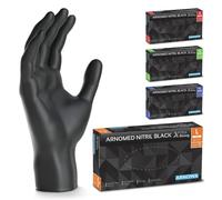 Black Extra Strong Disposable Gloves,Nitrile Gloves Size L,50% Thicker,100 P./Box,Powder-Free Disposable Gloves,Latex Free Mechanical Nitrile Gloves,Disposable Glove In Sizes S,M,L &