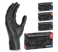 Black Extra Strong Disposable Gloves,Small Nitrile Gloves,50% Thicker,100 P./Box,Powder-Free Disposable Gloves,Latex Free Mechanical Nitrile Gloves,Disposable Glove In Sizes S,M,L & Xl