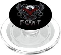 Black F-caw-f Crow Gothic Red Roses drôles Black Bird Moon PopSockets PopGrip pour MagSafe
