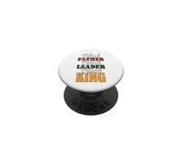 Black Father Leader Juneteenth King Melanin, fête des pères pour Hommes PopSockets PopGrip Adhésif