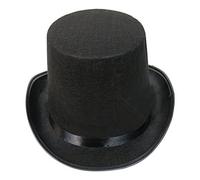 Black Felt Victorian Fancy Dress Top Hat by Robelli