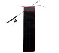 Black Fishing Rod Cover, Velvet Rod Sleeve, 1.8m Thick Pole Protector with Soft Inner Foam, Navy Waterproof Fabric Case, Slim Zip Design Storage Sleeve, Fishing Gear Travel for Boat Kayak Use
